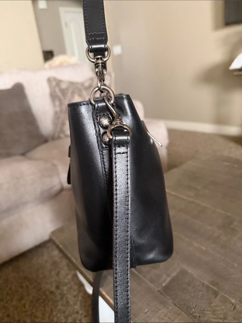 Patricia Nash Irvine black bucket purse